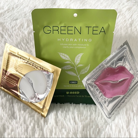 Other - NWT Green tea hydrating moisture complexion sheet mask, lip mask & eye mask